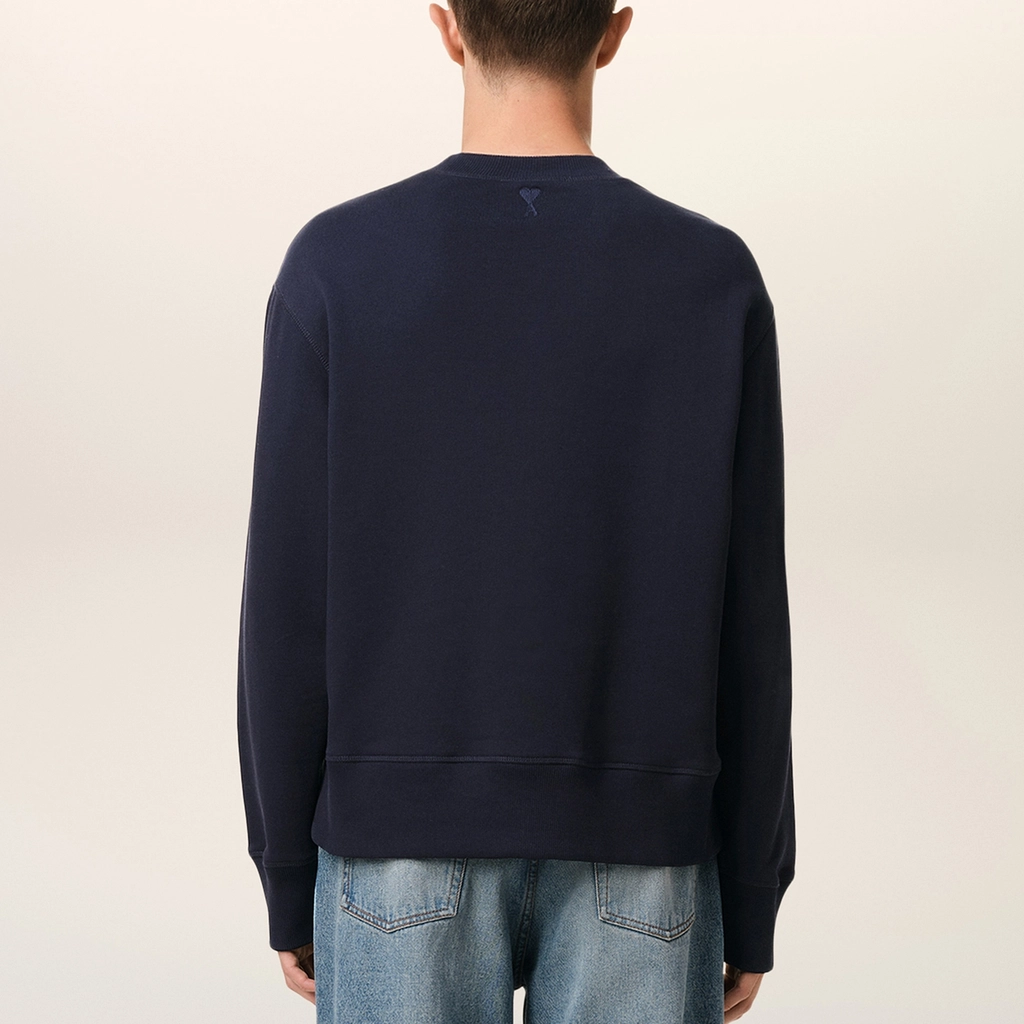 AMI Paris Logo Cotton-Jersey Jumper - L